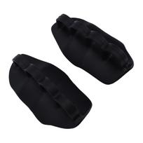 2PCS Non Slip Workout Grips Silicone Ergonomic Hand Protector Pad for Weight Lifting Dumbbell Training Black black