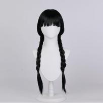 Juodi Perukai Wednesday Addams Kostiumui Cosplay Helovino Šventei white