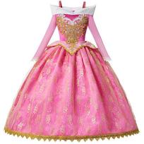 Mergaitės Aurora Princesės Suknelė Vaikams Prabangus Cosplay Kostiumas Rožinė Briar Rose Apranga Vaikų Karnavalo Gimtadienio Šventės Drabužiai 4-5T(120)