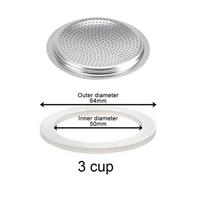 Coffee Pot Silicone Ring Seal Filtration Moka Pot Spare Gasket Seal For Coffee Espresso Moka Stove Pot Top Rubber Kit gray