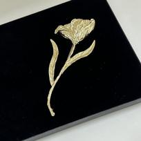 Vintažinė Didelė Metalinė Gėlės Lapo Sagė Moterims Merginoms Perdetos Kostiumo Atlapo Smeigtukai Aksesuarai Šventiniai Papuošalai Dovana as the picture beige