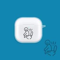 Funny Matchstick Men Earphone Case for Airpods 4th 3rd Pro 3 2 Transparent Cover for Airpod 2 3 1 Protective Accessorie Shell AirPods Pro 1st white