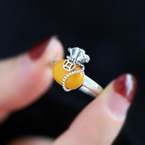 925 Sterling Silver Jewelry Vintage Beeswax Money Bag Opening Finger Rings for Women Wedding Party Jewelry for Girls Friend Gift resizable brown