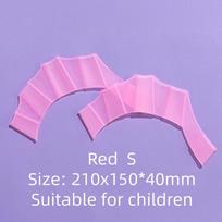 1Pair Silicone Swim Fins Flipper Hand Webbed Gloves Paddles Professional Training Swim Equipment For Men Women Kids Pool Sport pink