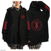 Berserk Golden Age Arc Anime Men's Zip-Up Hoodie S black