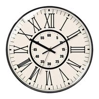 Classic Station Style Wall Clock Silent Wall Watch Roman Numeral Art Home Decor Creative Gift For Retro Lovers (as the picture,8 inch) black