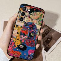 The Kiss Gustav Klimt Phone Case For Samsung Galaxy S21 S22 S23 S24ULTRA S25ULTRA FE Ultra Plus5G A52S S26 Soft Cover S20plus5G-1 black