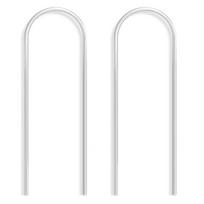 2 Pcs Clear Acrylic U-Shaped Trellis For Indoor Outdoor Support Frame Plants Support Horticultural Support Pile white