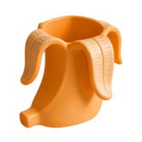 3D Printed Banana Shaped Pen Holder Compact Desk Organizer Storage Decoration for Brushes Stationery Beauty Tools oranžinė