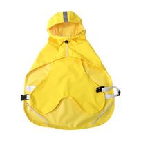 Practical Waterproof Dog Raincoat Adjustable Towable Dog Rain Cloak Reflective Pet Waterproof Jacket Outdoor Activities (Yellow,S) geltona