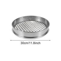 4.5MM 8mm 10MM Stainless Steel Soil Sifter Round Hole Mesh Sieve Tools Household Coffee Bean Sieve Horticultural Gravel Sifter gray