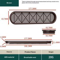 Plastic Cabinet Air Grille Cover Rectangular Ventilation Exhaust Mesh for Wardrobe Closet Kitchen Bathroom Renovation A8