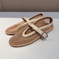 Luxury Mary Jane Flats For Women Stylish And Versatile Openwork Mesh Shoes Soft Flat Ballet Flats Everyday Shoes Holiday Gift 36 gray