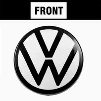 1pcs Black Car Front Grill/Rear Trunk Emblem Lid Covers Logo Sticker Center Cover For VW Golf 6 7 8 VARIANT Polo PASSAT B8 CC 17-19 PASSAT B8&1pc