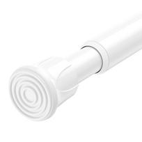 Teleskopinis užuolaidų strypas be gręžimo, Ø13 mm, 70–130 cm, baltas
