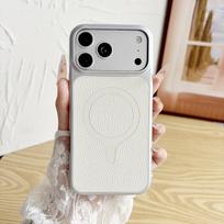 Magnetic Skin Feel Leather Phone Case for iPhone 18 Pro Max 17 16 15 14 13 12 Shockproof Comfortable Grip For Magsafe Cover iPhone 18 Pro Max smėlis
