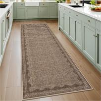 2x6 Hallway Runner Rug Washable Non Slip Solid Pink Modern Minimalism Soft Low-Pile Indoor Carpet for Kitchen Home Decor 40X120CM(1.3X3.9FT