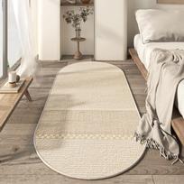 wabi-sabi Style Oval Rug Modern Minimalist Bedroom Bedside Rug Balcony Strip Non-Slip Floor Mat Home Decoration 40x120cm 16x47inch
