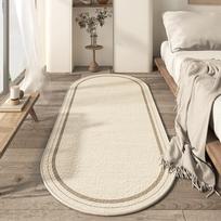 wabi-sabi Style Oval Rug Modern Minimalist Bedroom Bedside Rug Balcony Strip Non-Slip Floor Mat Home Decoration 80x160cm 31x63inch