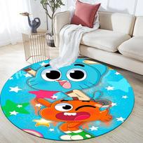 Darwin Gumball pattern round rug,Carpet Rug for Living Room Bedroom Playroom ,Non-slip Floor Mat,Holiday Gifts and Birthday Gifts. 150cmx150cm