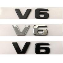 Mercedes Benz AMG Plokšti raidės V6 Sparno emblemos Ženkleliai V 6 Simboliai Pavadinimo plokštelė 2 vnt. 2 x Gloss Black