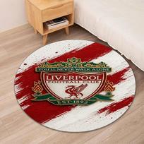 Liverpool Football Club Printed Round Rug Carpet Chair Rug Area Rug Entryway Doormats,for Office Chair Living Room Bedroom Kitchen Room. 80cmx80cm