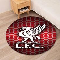 Liverpool Football Club Printed Round Rug Carpet Chair Rug Area Rug Entryway Doormats,for Office Chair Living Room Bedroom Kitchen Room. 80cmx80cm