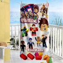 Roblox Personalized Name Beach Towel Super Soft & Absorbent Suitable for Swimming Gym Camping Yoga Vacation 70cmx140cm(27x55inch)