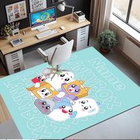 Custom Name LankyBox Printed Carpet,Rug for Office Chair Living Room Bedroom Kitchen Room Decor Gifts. 80cmx120cm
