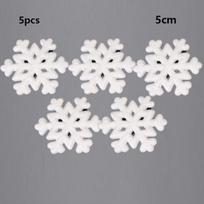 5/10pcs/Pack Foam White Snowflakes 8/20cm Xmas Tree Pendants  For Christmas Party Decor 20cm 5pcs