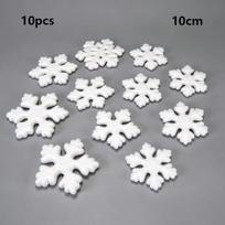 5/10pcs/Pack Foam White Snowflakes 8/20cm Xmas Tree Pendants  For Christmas Party Decor 8cm 10pcs white