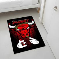 Chicago Bulls (1) Rug Suitable For Living Rooms Bedrooms Computer Rooms Dining Areas And Placement Under Tables And Chairs Also An Ideal Choice For Of 40cmx60cm
