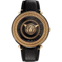 Versace vyriškas metalinis Icon šveicariškas kvarcinis laikrodis 46mm VQL030015 juoda