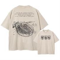 Anime Attack On Titan Skalbinių marškinėliai Retro Punk Goth Medvilniniai Vintažiniai Marškinėliai Harajuku Kasdieniai Vyriški Trumpomis Rankovėmis Viršus Marškinėlis L gray