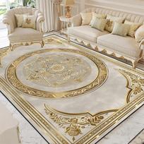 Prabangaus stiliaus svetainė Didelio ploto kilimėlis Namų kambario dekoras Grindų kilimėliai Poilsio sofa Kava Neslystantis kilimas Miegamasis Rūbinė Skalbiama 140*200cm beige