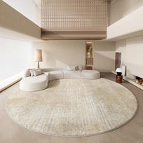 Fluffy Soft Cream Rugs for Bedroom Light Luxury Round Carpet Plush Floor Mat Home Decoration 80x80CM