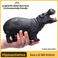 Gentle Rubber Animal Playthings Tigers Lions Elephants Model Realistic Animal Figure designed for Children Children's Present gray