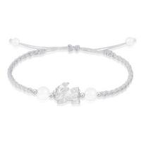 Cat's Eye Stone Pixiu Bracelet for Women, New Dragon Zodiac Bracelet, Birthday Gift for Girlfriend Gray bracelet white
