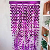 Baby Shower Glitter Party Door Curtain 1x2m Shimmer Love Wall Backdrop Wedding Decor Fringe Birthday Decoration rožinė raudona spalva
