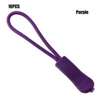 10/20pcs 9 colors Travel Clothing Suitcase Tent Backpack Cord Rope Pullers Zipper Pull Zip Puller Replacement Ends Lock Zips black