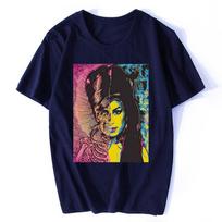 2026 Amy Winehouse Legardary Marškinėliai Spausdinti Marškinėliai Unisex Moterys Medvilniniai Trumparankoviai Marškinėliai Hip Hop Viršutiniai Drabužiai Vasaros Gatvės Apranga XL black