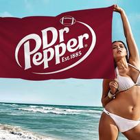 D-Dr Pepper Microfiber Beach Towel Absorbent Quick Dry Soft Yoga Swimming Resort Mountain Climbing Towel Cotton 30x30cm white