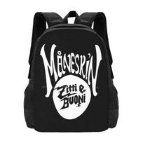 Maneskin Zitti E Buoni School Bag Big Capacity Backpack Laptop Maneskin Maneskin 2021 2021 Maneskin Zitti E Buoni Esc 2021 21 OneSize black