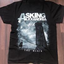 Men' Asking Alexandria The Black Band T-Shirt Soft Cotton Crew Neck Tee with Band Graphic All-S L gray