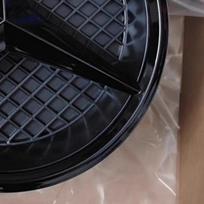 Grill Badge 3D Mirror Front For Mercedes Benz A B C E R V G Class VITO ML GL GLE GLC S G CLA GLA GLB GLS GLK Metris CLS GT Viano LV0 W254 2024-2025 black