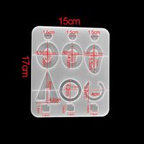Earring Pendant Silicone Mold Epoxy Resin Jewelry Making Molds Heart Leaves Moon DIY Charms Pendant Mould Creative Jewelry Craft white
