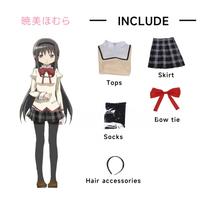 Kaname Madoka Akemi Homura Cosplay Costume School Uniform Puella Magi Madoka Magica Adult Anime Halloween Costumes Women Game M black