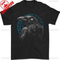 Odins Ravens Hugin Munin Viking Tee Norse Mythology Unisex Streetwear Y2k Vintage Ragnark Festival Gift Tshirt 2025 L gray