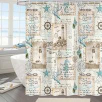 Vintage Nautical World Map Sketch Shower Curtain Bathroom Liner Polyester Material Retro Ocean Travel Aesthetic Waterproof Curta 90x180cm35x71in gray