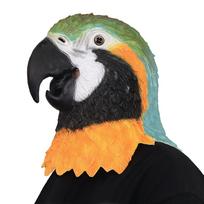Nauja Paukščio Snapas Gyvūno Kaukė Galvos Apdangalas Spalvingas Papūga Latekso Kaukė Karnavalo Šventė Suaugusiųjų Veido Kaukė Rekvizitas Colorful parrot 01 black